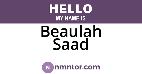 Beaulah Saad