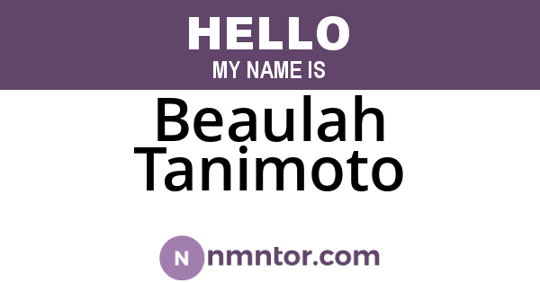 Beaulah Tanimoto