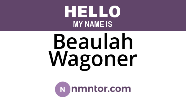 Beaulah Wagoner