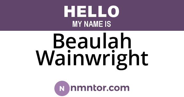 Beaulah Wainwright