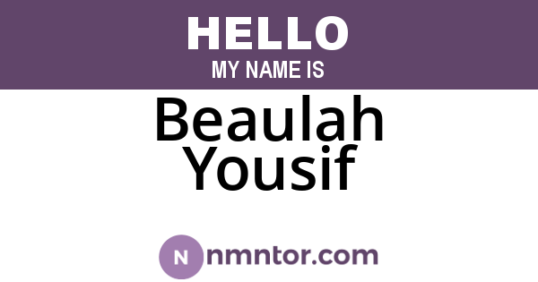 Beaulah Yousif