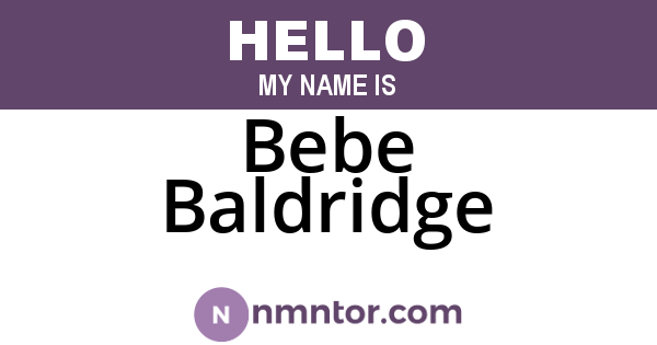 Bebe Baldridge