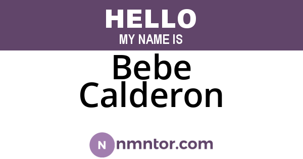 Bebe Calderon