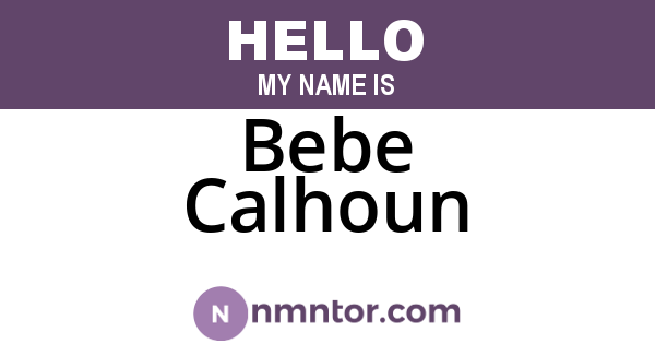 Bebe Calhoun
