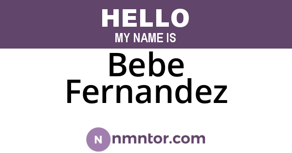 Bebe Fernandez