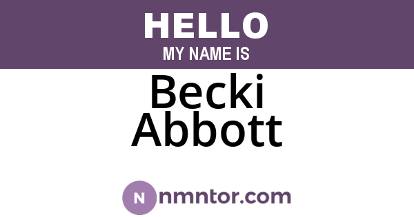 Becki Abbott