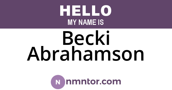Becki Abrahamson