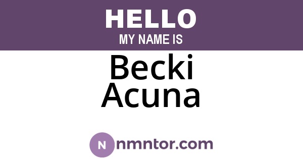 Becki Acuna