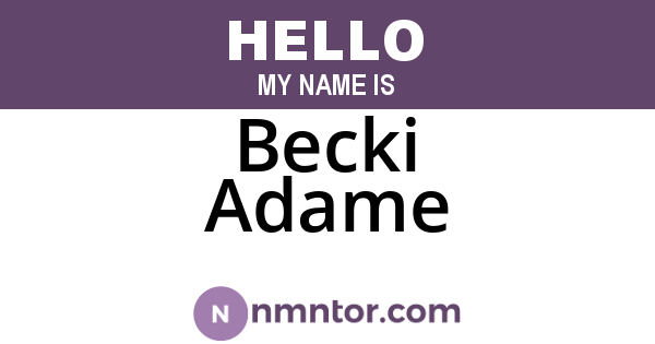 Becki Adame