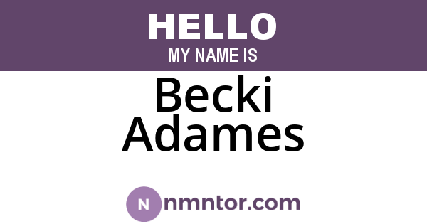Becki Adames
