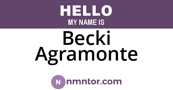 Becki Agramonte