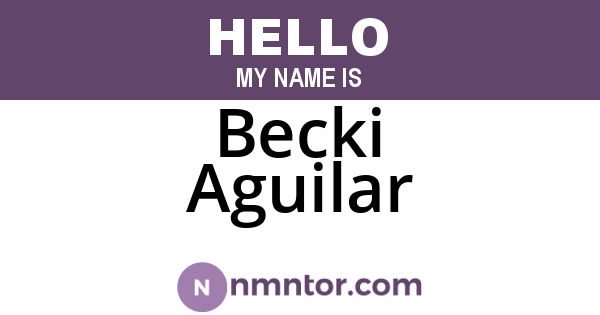 Becki Aguilar