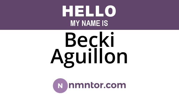 Becki Aguillon