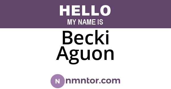 Becki Aguon