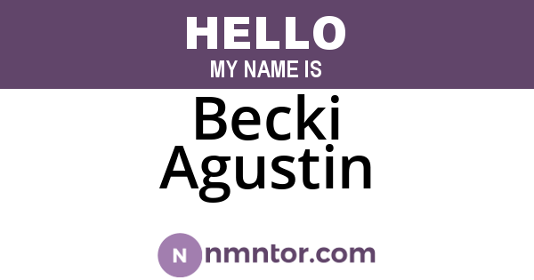 Becki Agustin