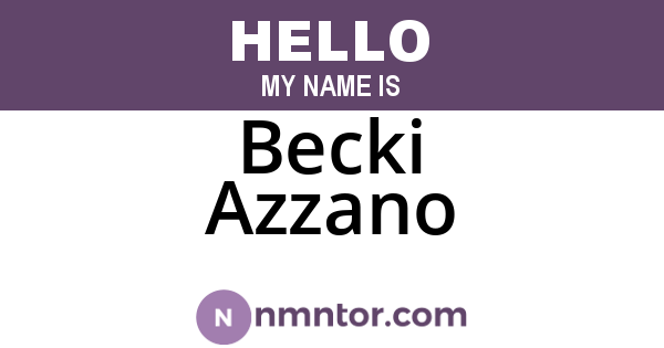 Becki Azzano