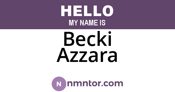 Becki Azzara