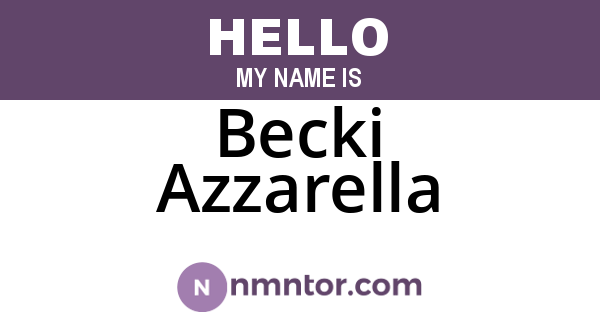 Becki Azzarella