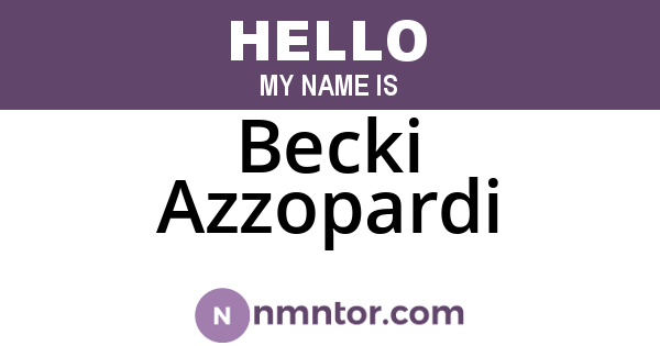 Becki Azzopardi