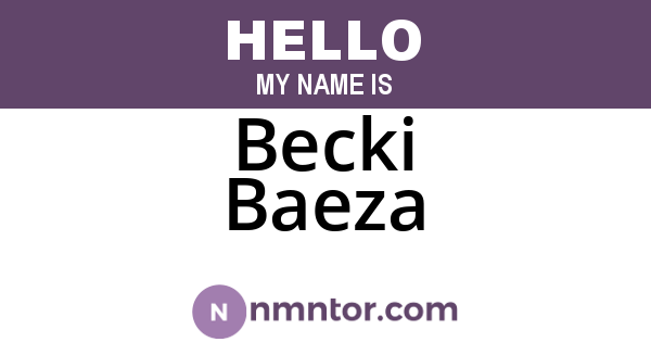 Becki Baeza