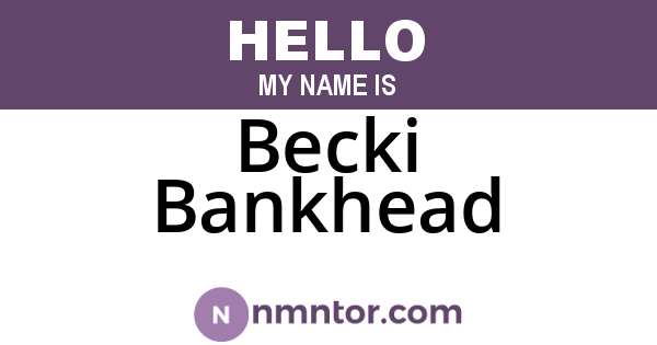 Becki Bankhead