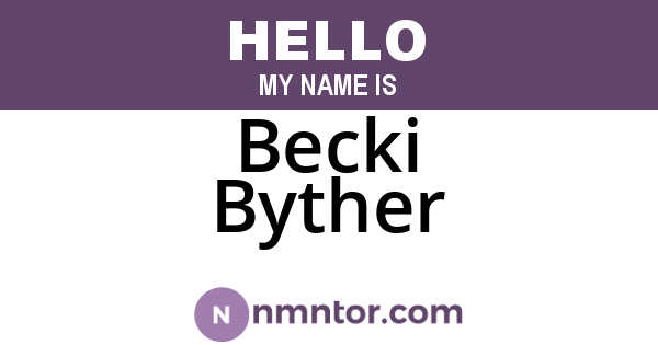 Becki Byther