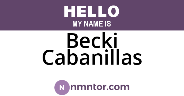 Becki Cabanillas