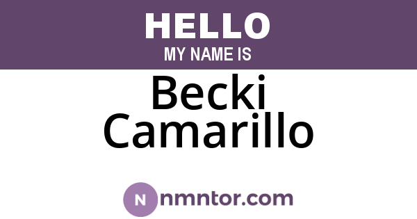 Becki Camarillo