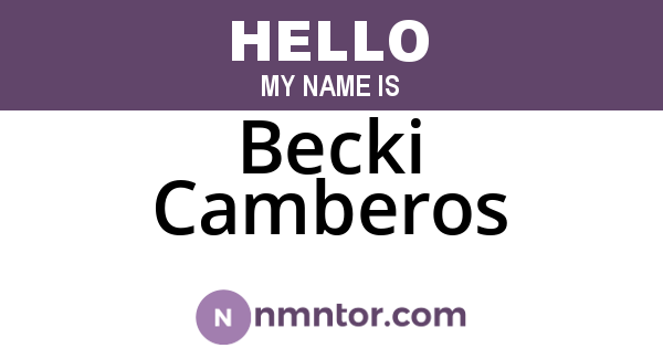 Becki Camberos