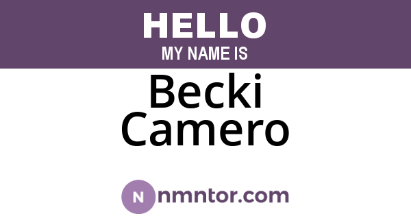Becki Camero