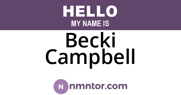 Becki Campbell