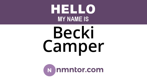 Becki Camper