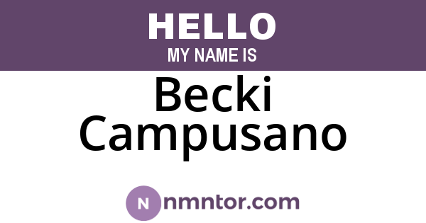 Becki Campusano