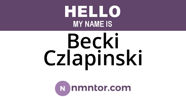 Becki Czlapinski