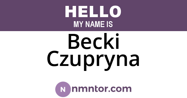 Becki Czupryna