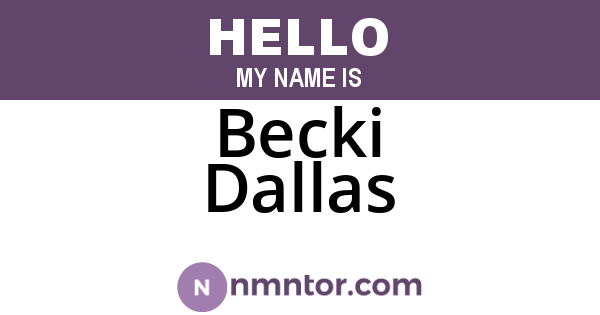 Becki Dallas