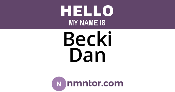 Becki Dan