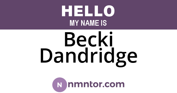Becki Dandridge
