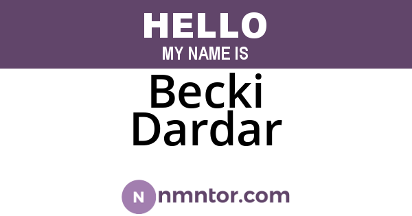 Becki Dardar