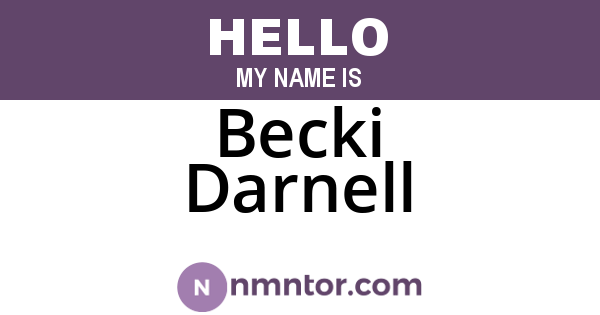 Becki Darnell