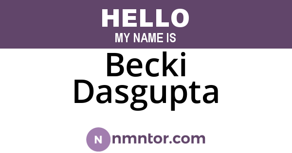 Becki Dasgupta