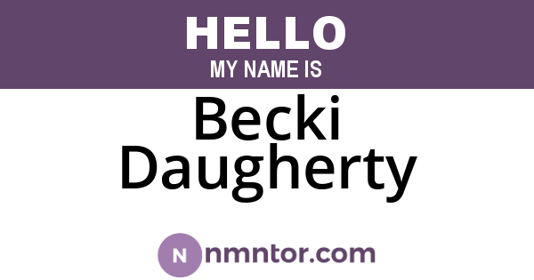 Becki Daugherty