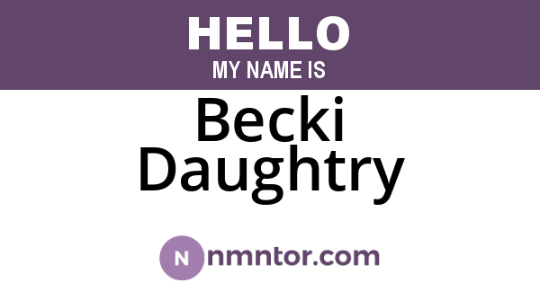Becki Daughtry