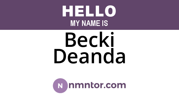Becki Deanda