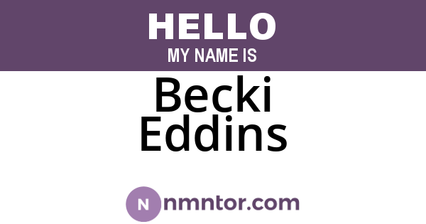 Becki Eddins