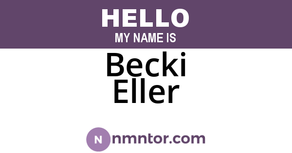 Becki Eller