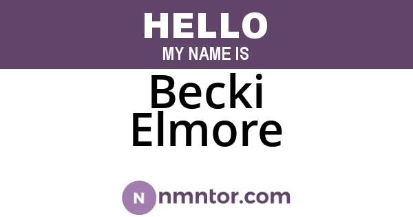 Becki Elmore