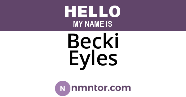 Becki Eyles
