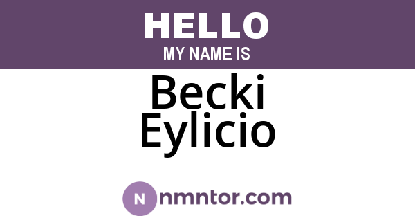 Becki Eylicio