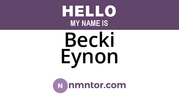 Becki Eynon